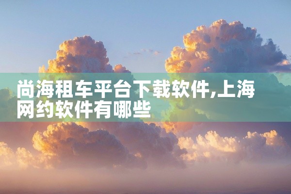 尚海租车平台下载软件